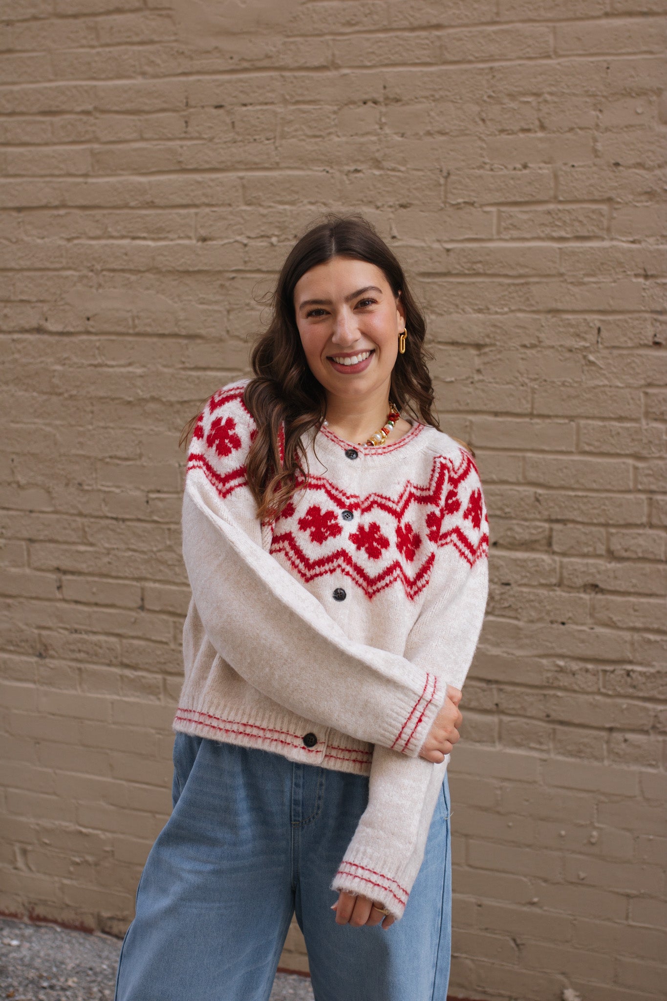 Millie Snowflake Knit Cardigan