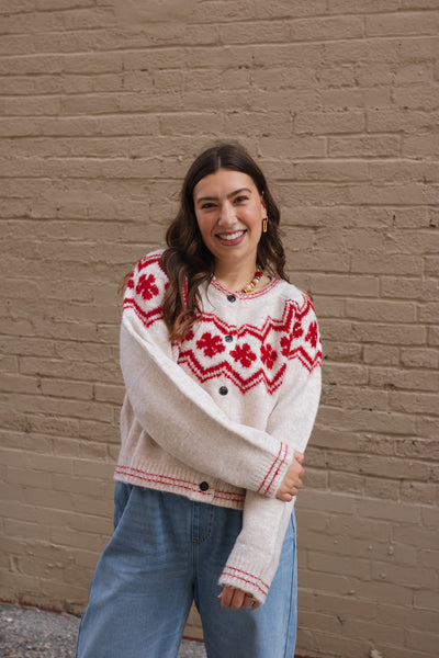 Millie Snowflake Knit Cardigan