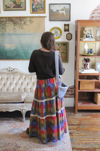 Winnie Rainbow Checked Maxi Skirt