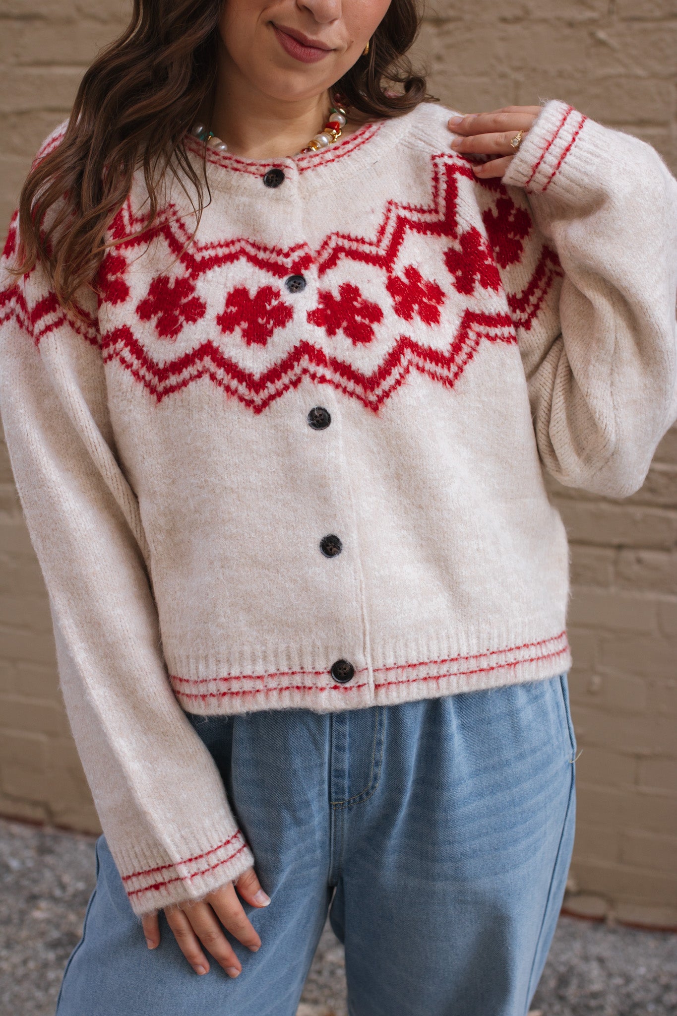 Millie Snowflake Knit Cardigan