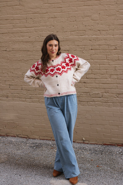 Millie Snowflake Knit Cardigan