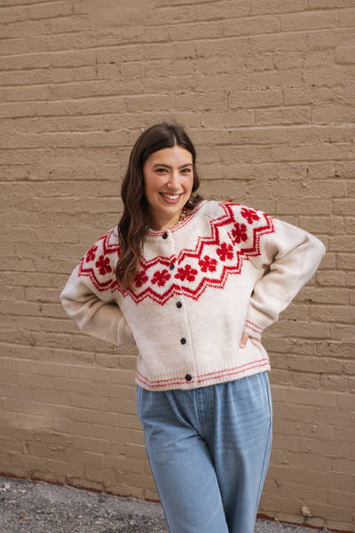 Millie Snowflake Knit Cardigan