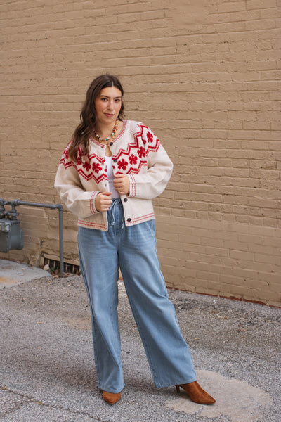 Millie Snowflake Knit Cardigan