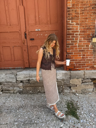 Avery Floral Satin Midi Skirt
