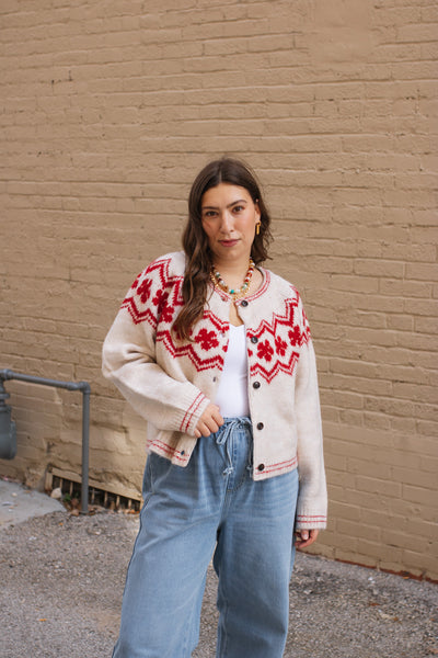 Millie Snowflake Knit Cardigan