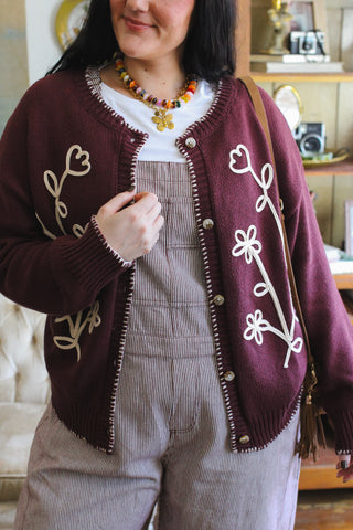 Harper Floral Embroidered Cardigan