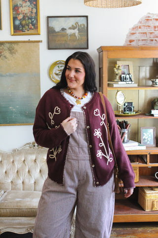 Harper Floral Embroidered Cardigan
