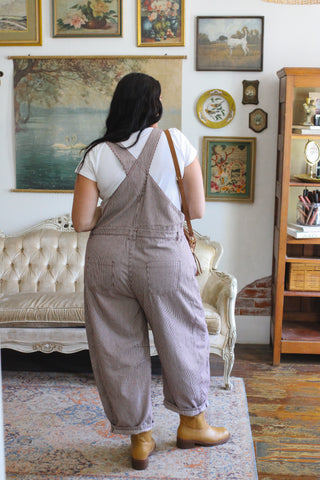 Hollis Striped Barrel Overalls