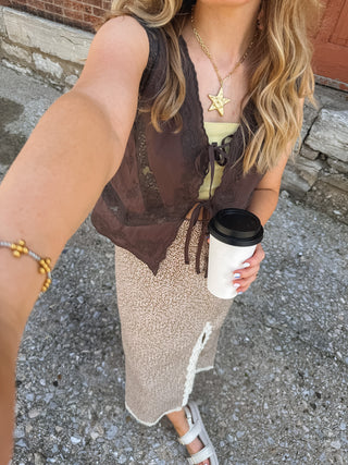 Logan Lace Embroidered Vest
