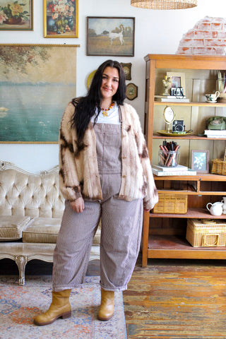 Ezme Patterned Fuzzy Cardigan