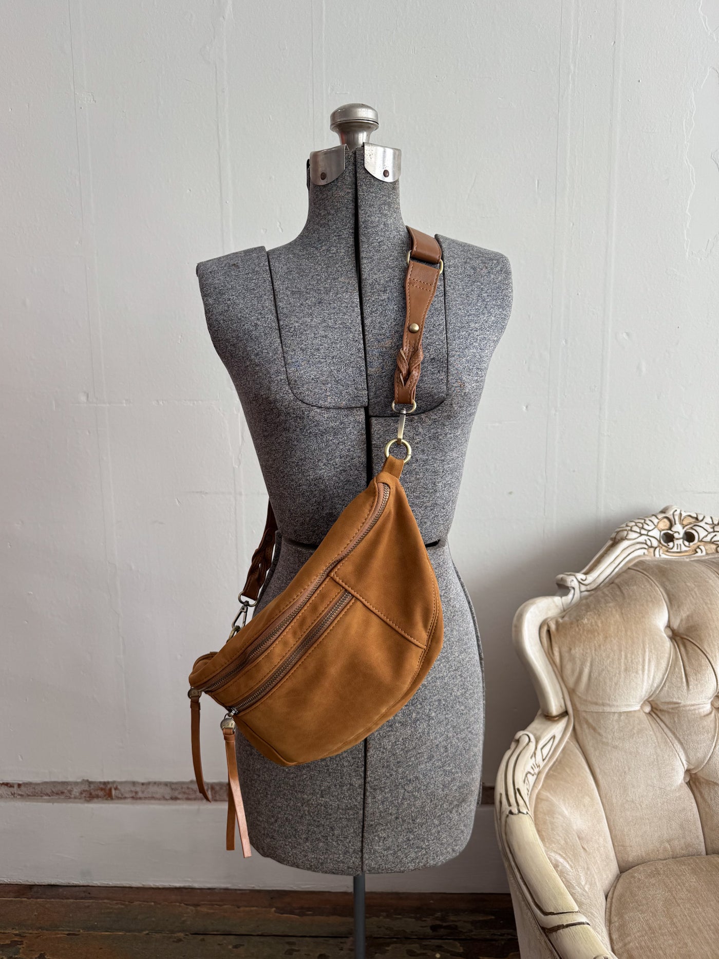 Nina Faux Suede Sling Bag