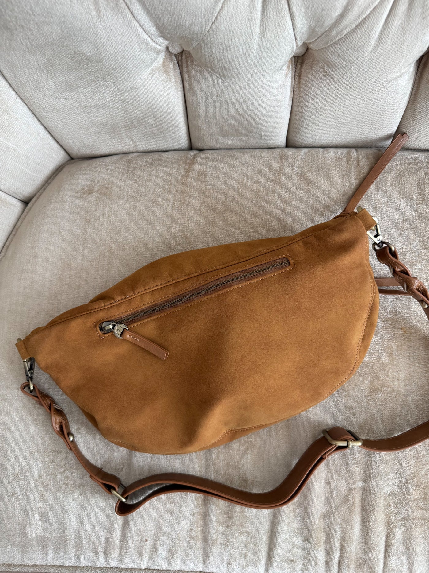Nina Faux Suede Sling Bag