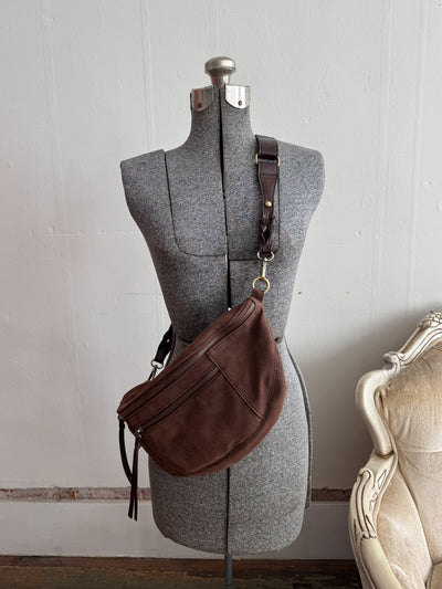 Nina Faux Suede Sling Bag