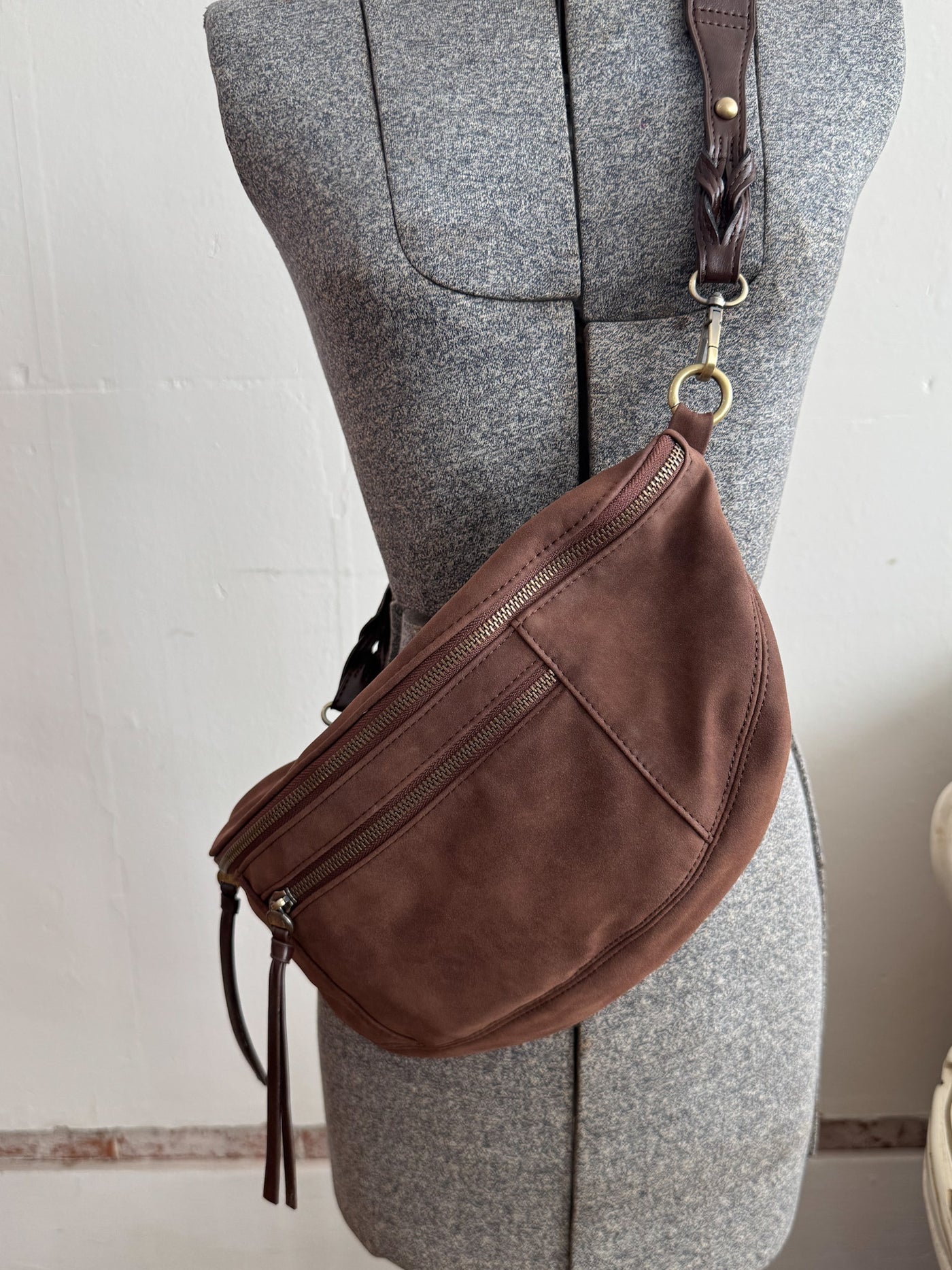 Nina Faux Suede Sling Bag