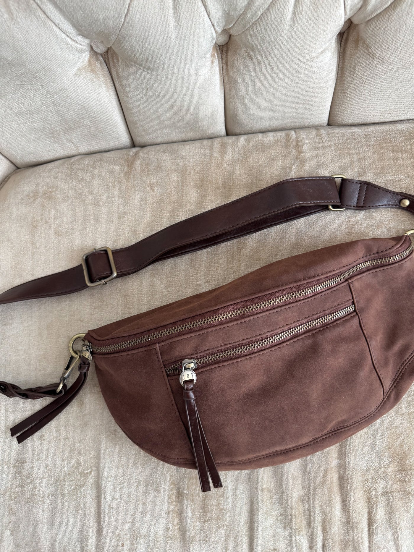 Nina Faux Suede Sling Bag