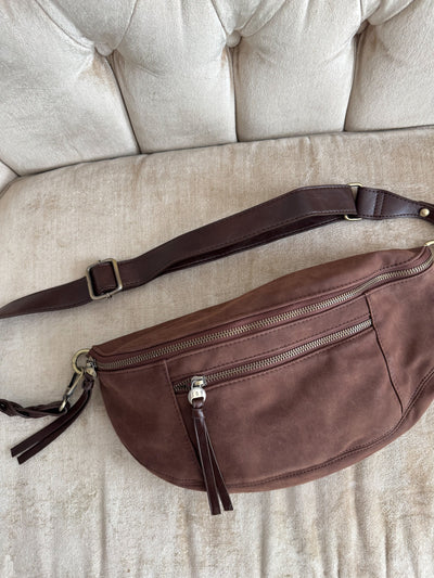 Nina Faux Suede Sling Bag