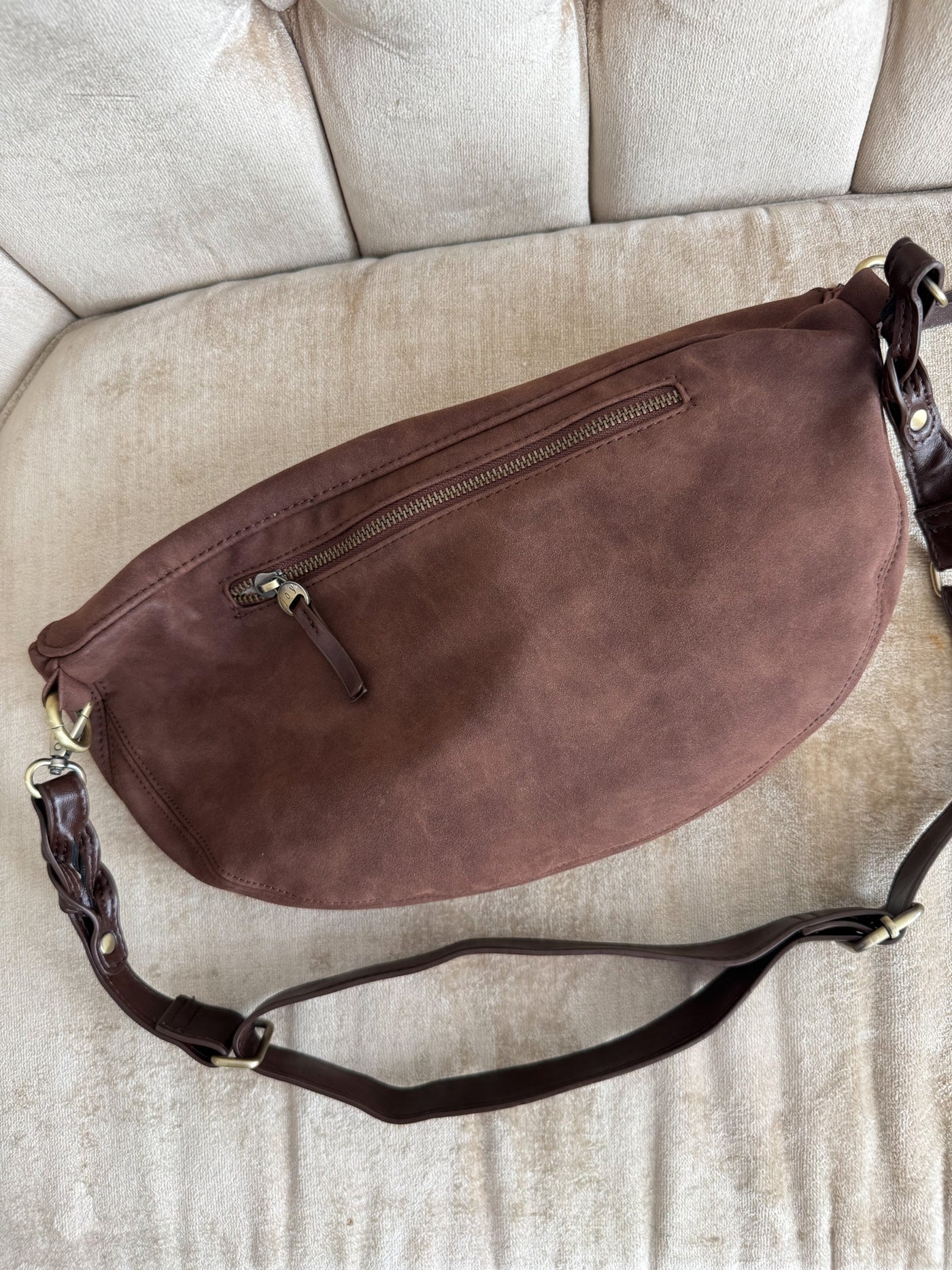 Nina Faux Suede Sling Bag