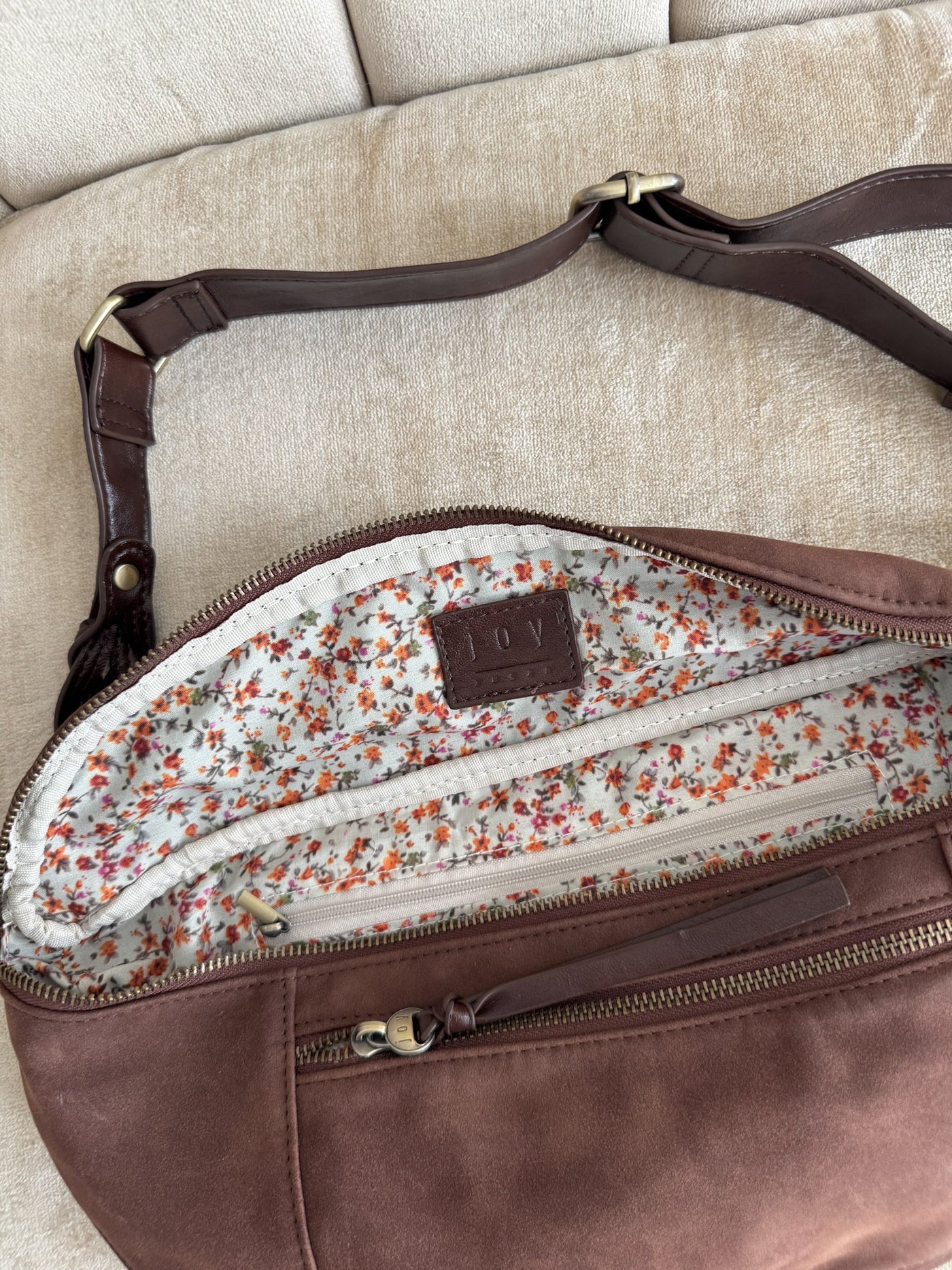 Nina Faux Suede Sling Bag