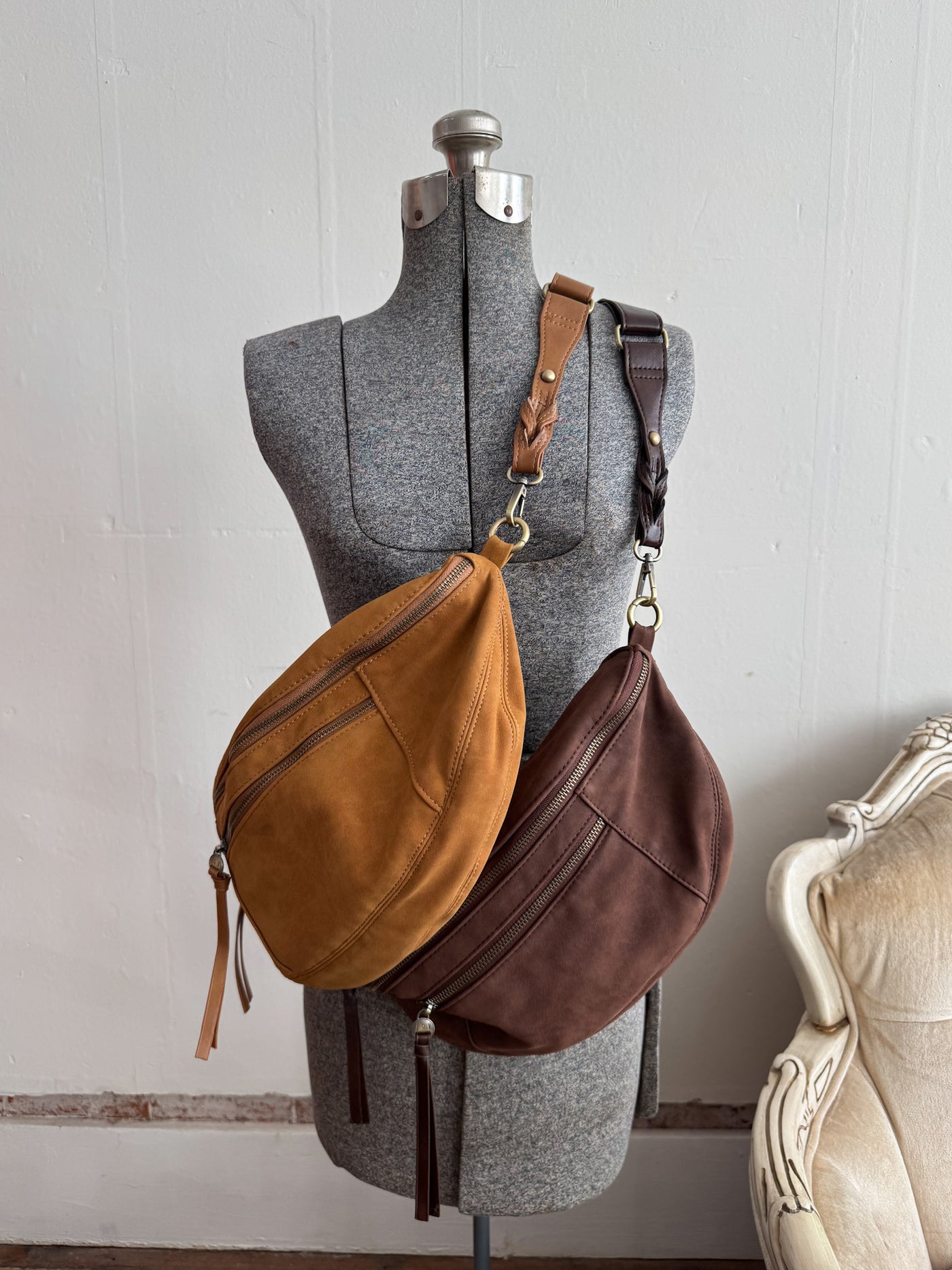 Nina Faux Suede Sling Bag