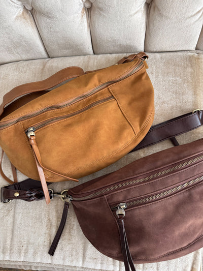 Nina Faux Suede Sling Bag