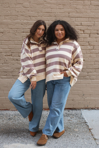 Greta Rugby Stripe Pullover