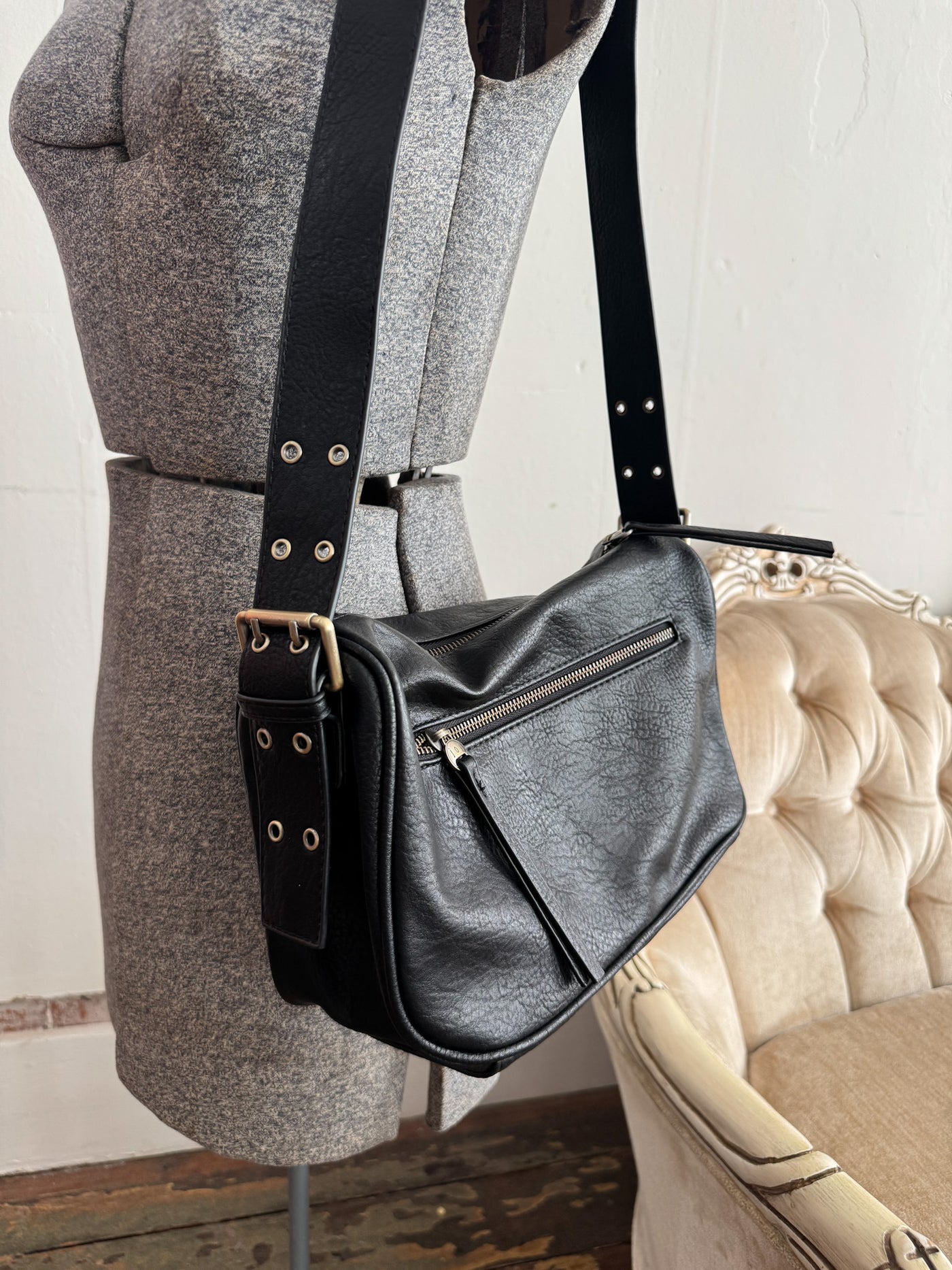 Morgan Buckle Shoulder Bag
