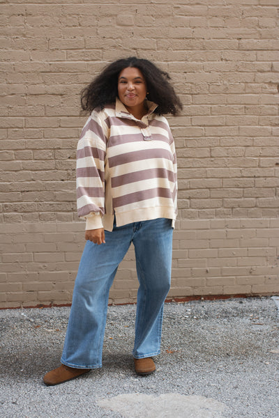 Greta Rugby Stripe Pullover