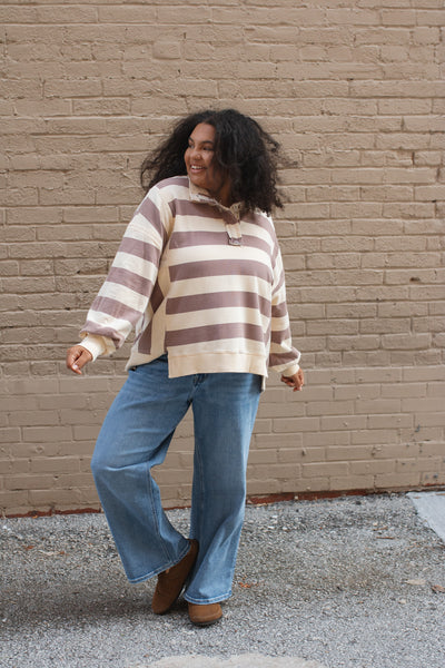 Greta Rugby Stripe Pullover