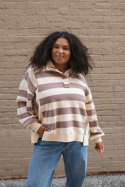 Greta Rugby Stripe Pullover