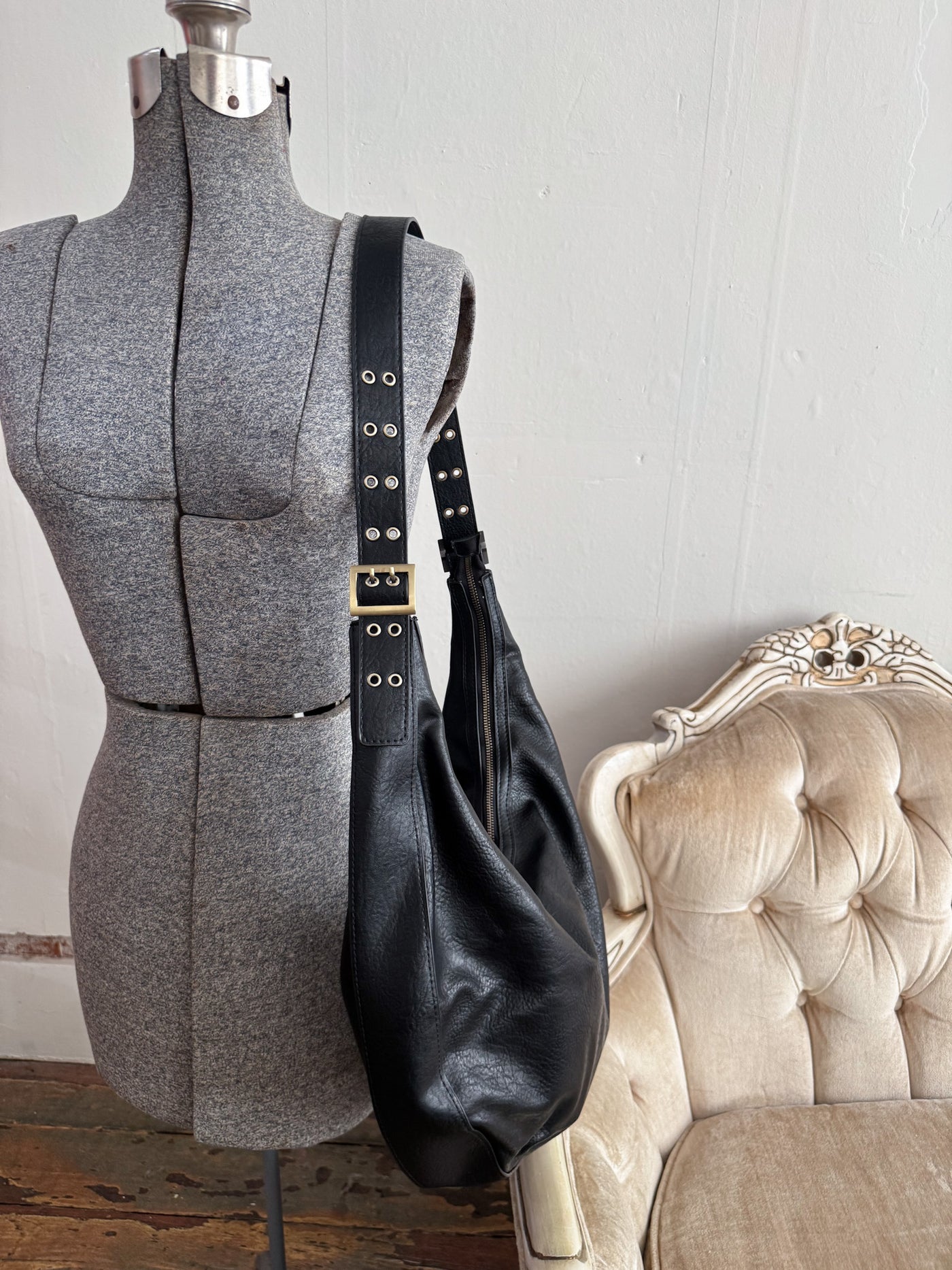 Nadia Buckle Large Hobo Bag