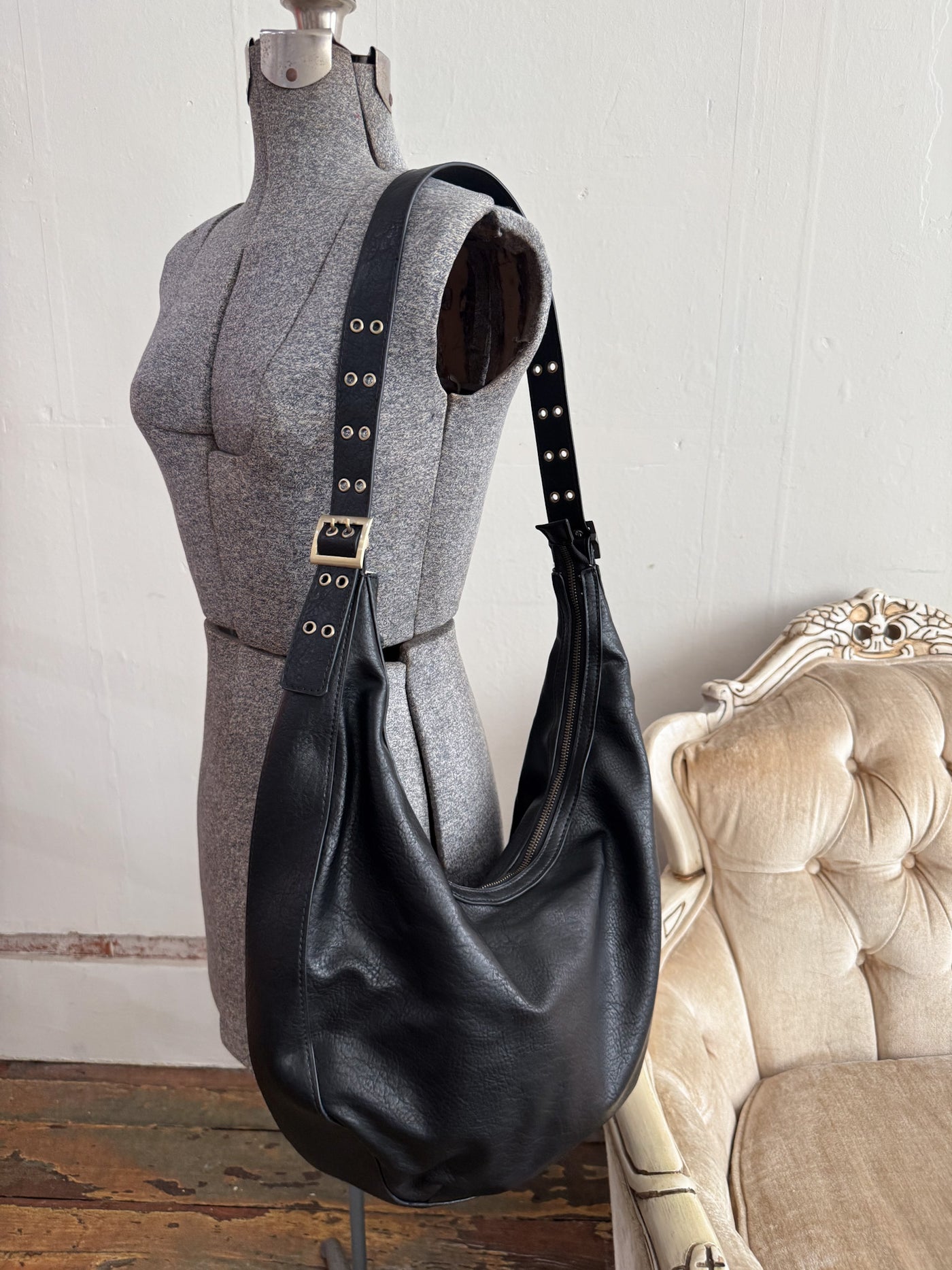 Nadia Buckle Large Hobo Bag