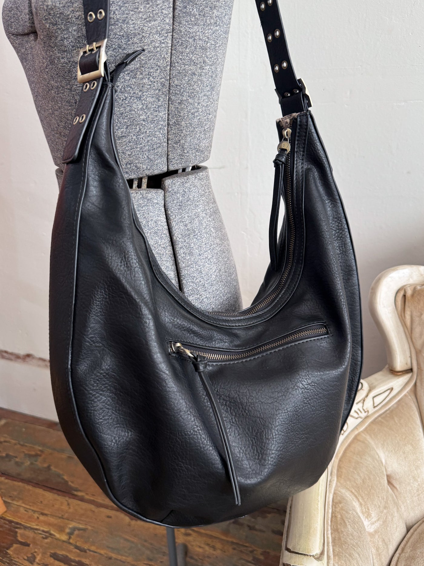 Nadia Buckle Large Hobo Bag