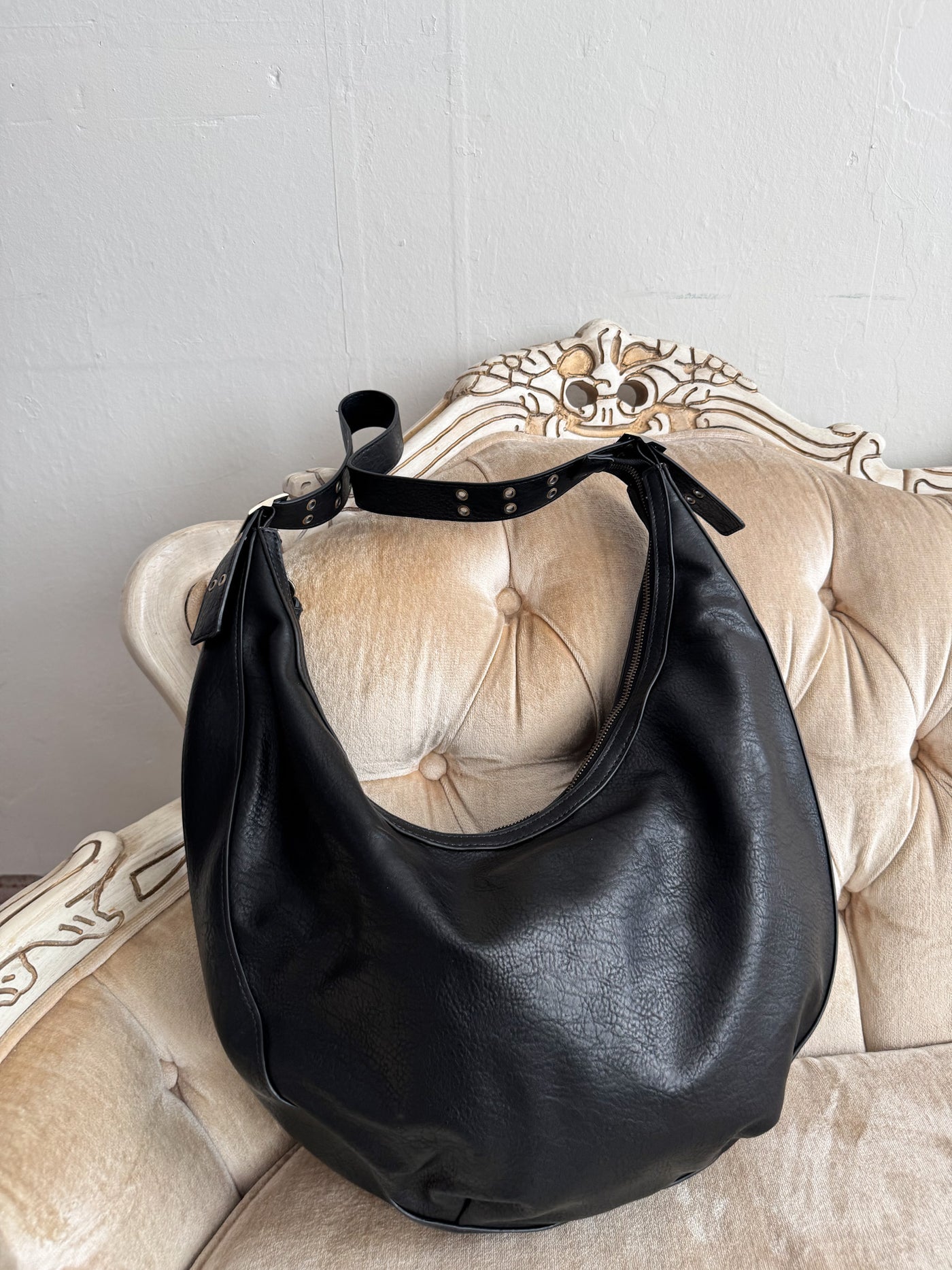 Nadia Buckle Large Hobo Bag