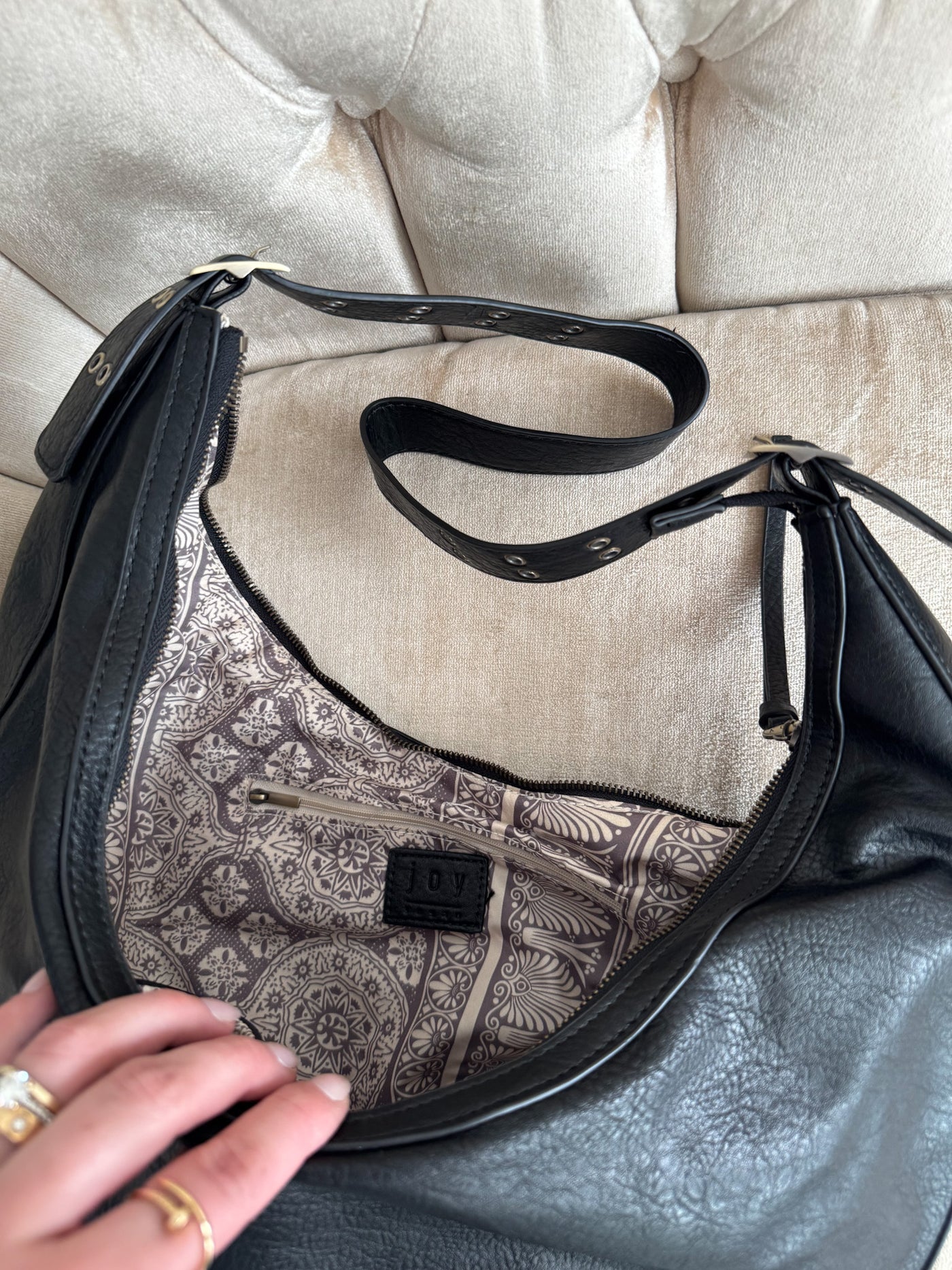 Nadia Buckle Large Hobo Bag