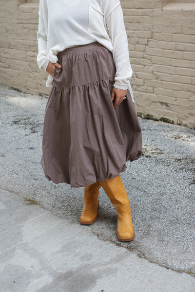 Dani Bubble Midi Skirt