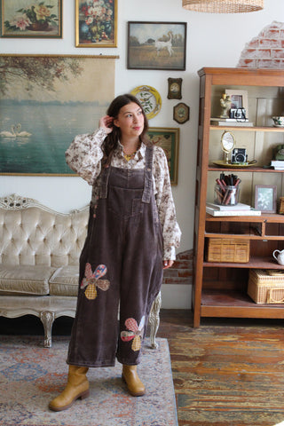 Tate Patchwork Corduroy Overalls