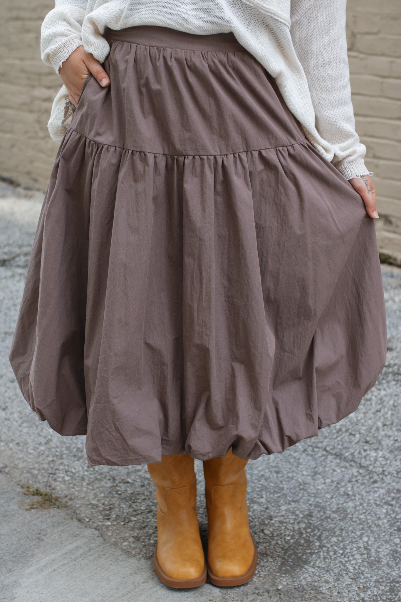 Dani Bubble Midi Skirt