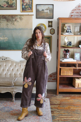 Tate Patchwork Corduroy Overalls