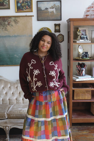 Harper Floral Embroidered Cardigan