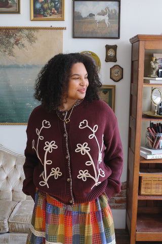 Harper Floral Embroidered Cardigan