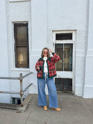Lucy Chunky Plaid Cardigan
