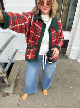 Lucy Chunky Plaid Cardigan