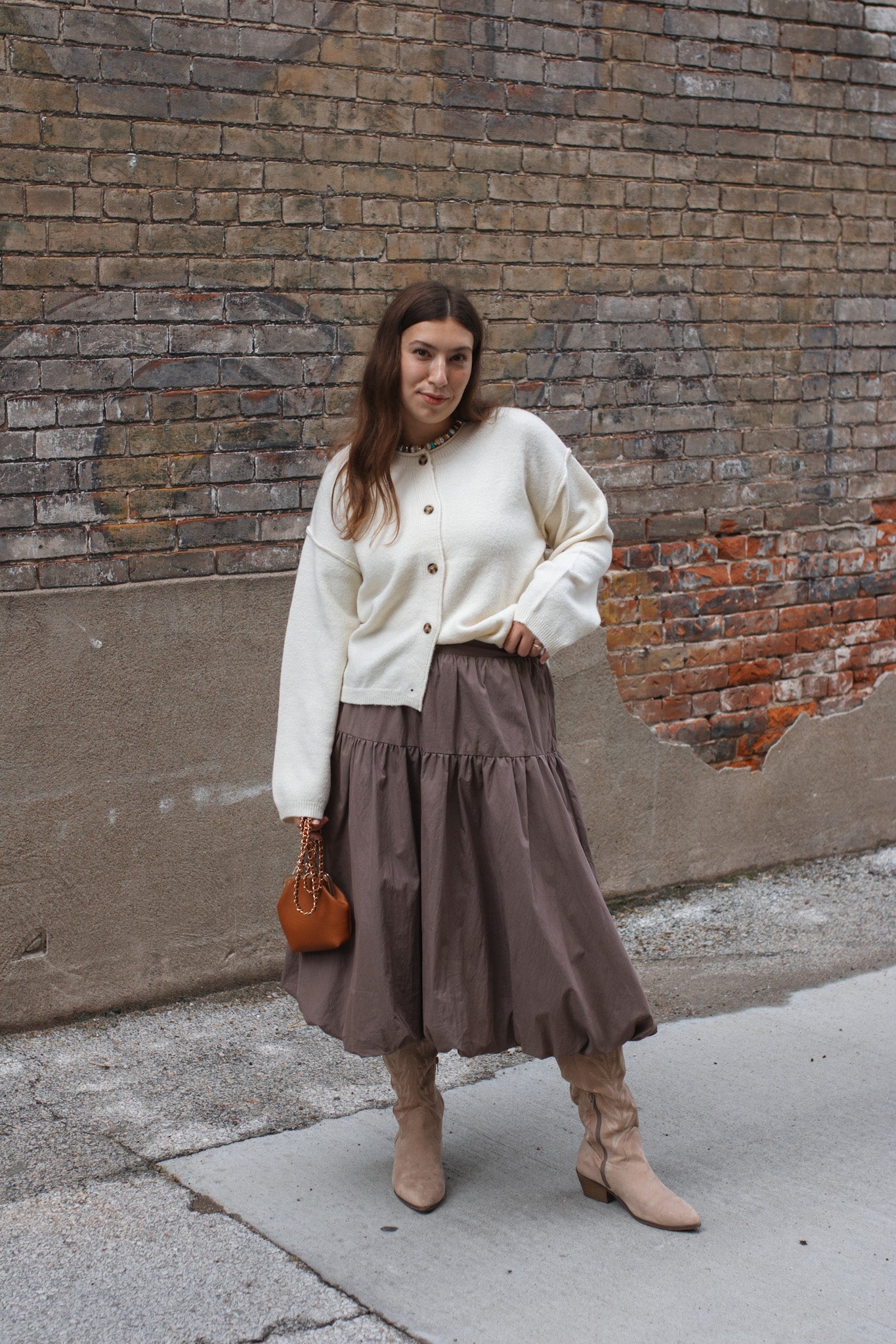 Dani Bubble Midi Skirt