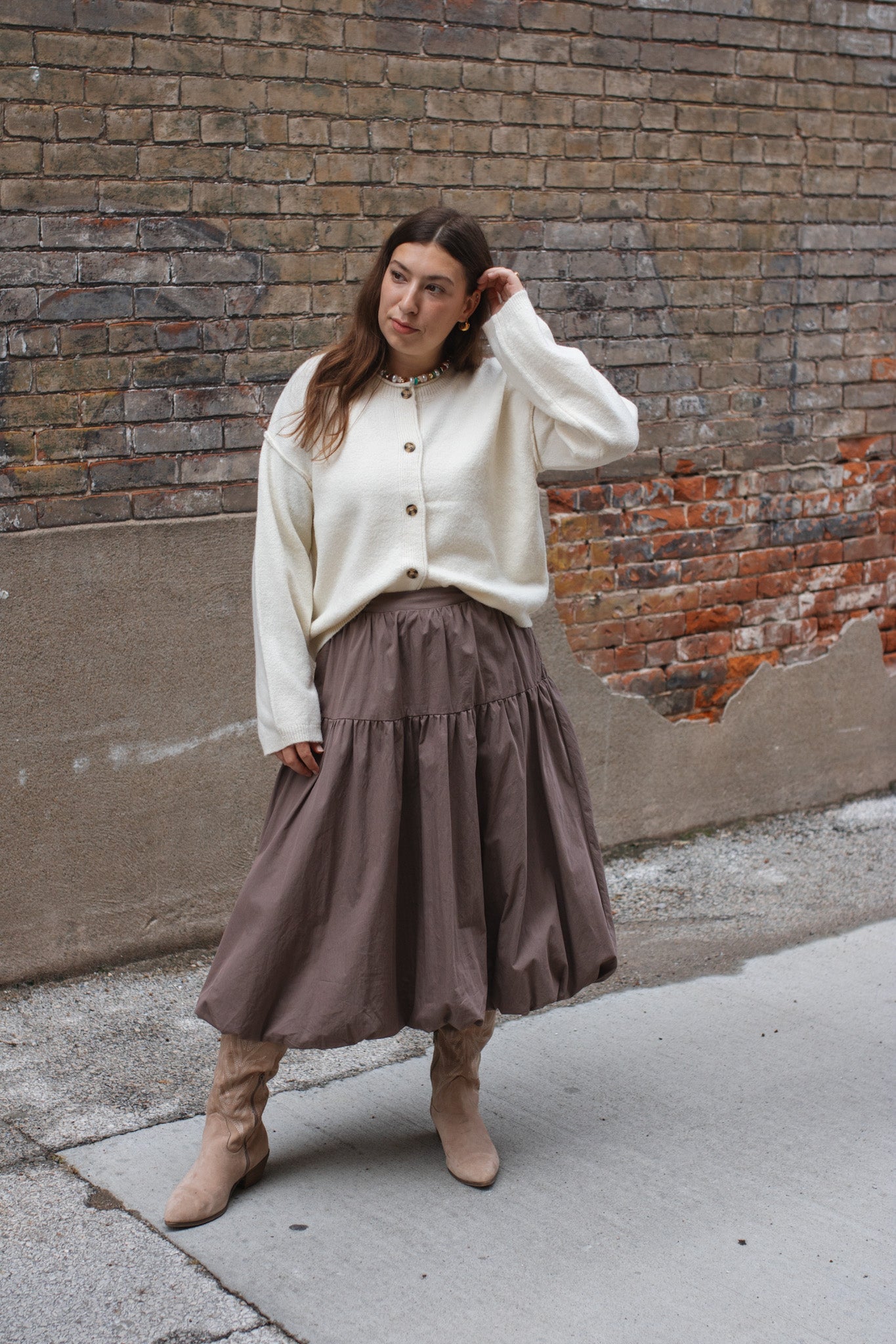 Dani Bubble Midi Skirt