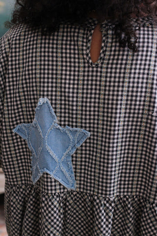 Briar Gingham Patchwork Ruffle Top