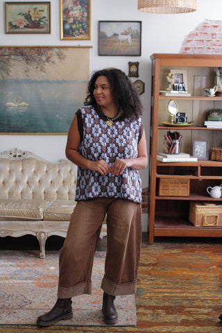 Maren Floral Knit Sweater Vest