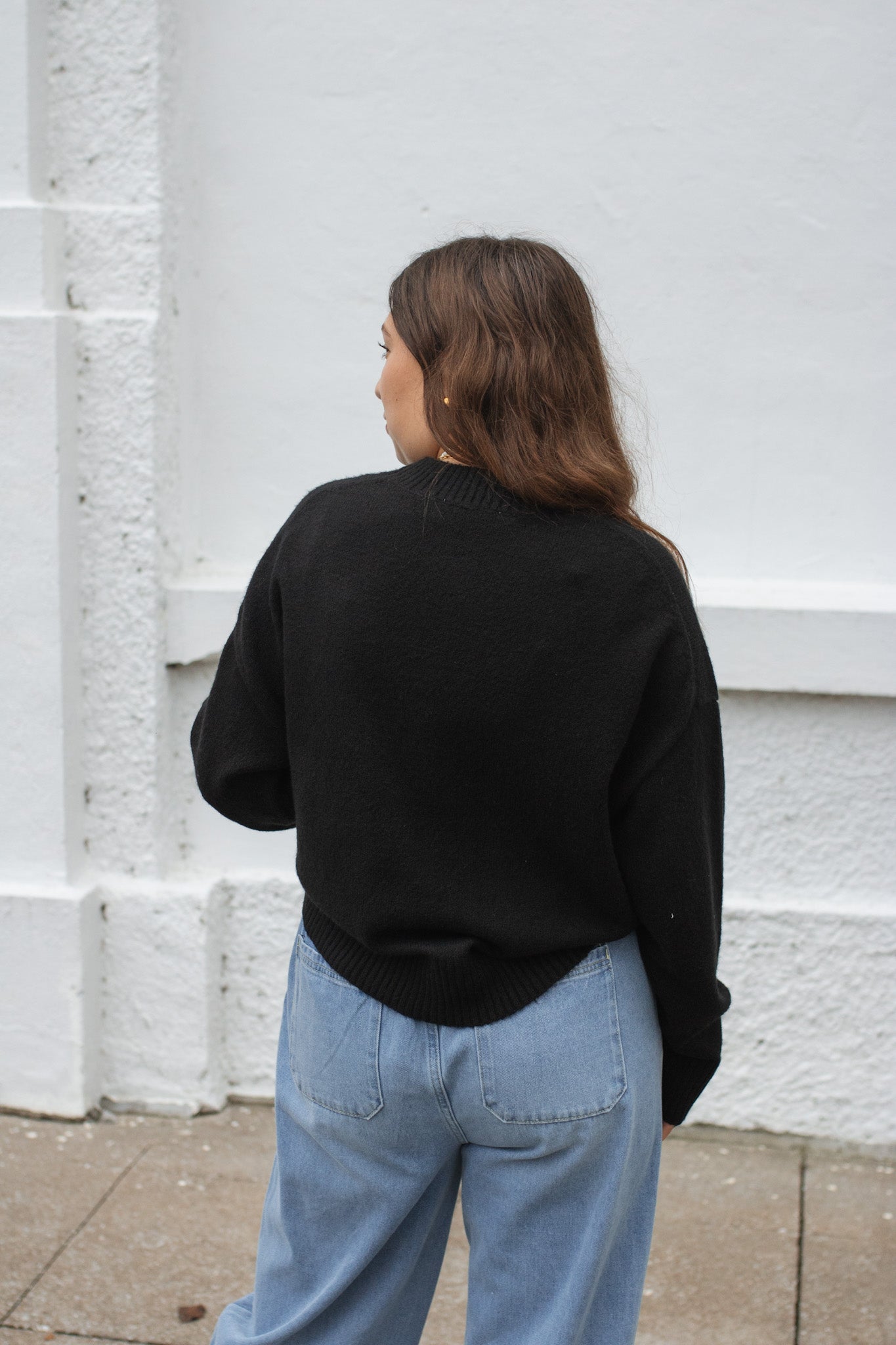 Whitney Classic Crewneck Sweater - Black