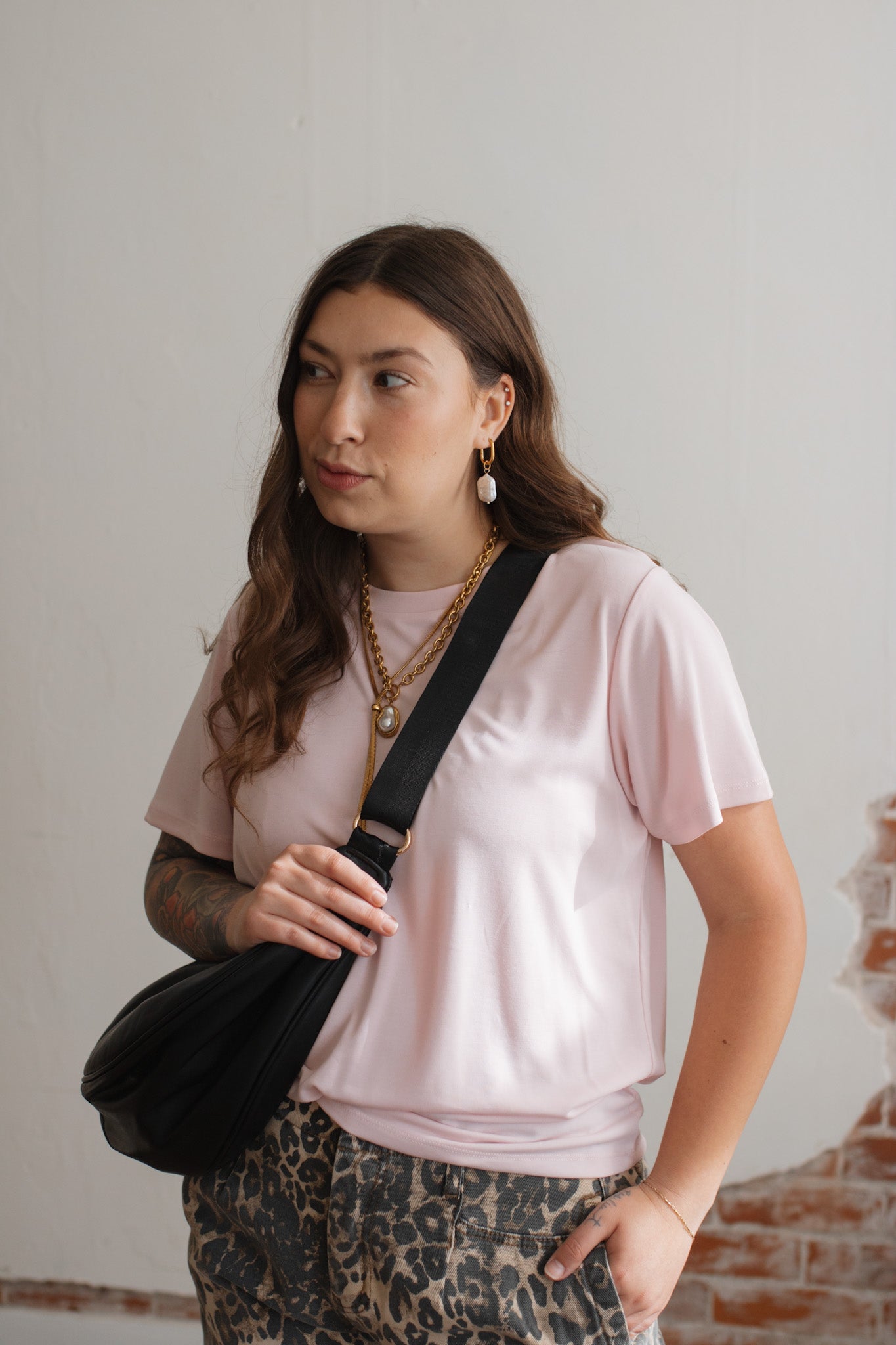 Riley Relaxed Boyfriend Tee | Blush