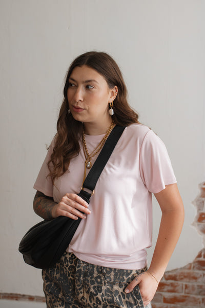Riley Relaxed Boyfriend Tee | Blush