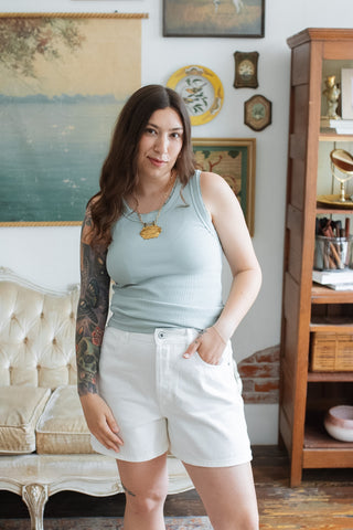 Ricky Lace Ribbed Knit Tank
